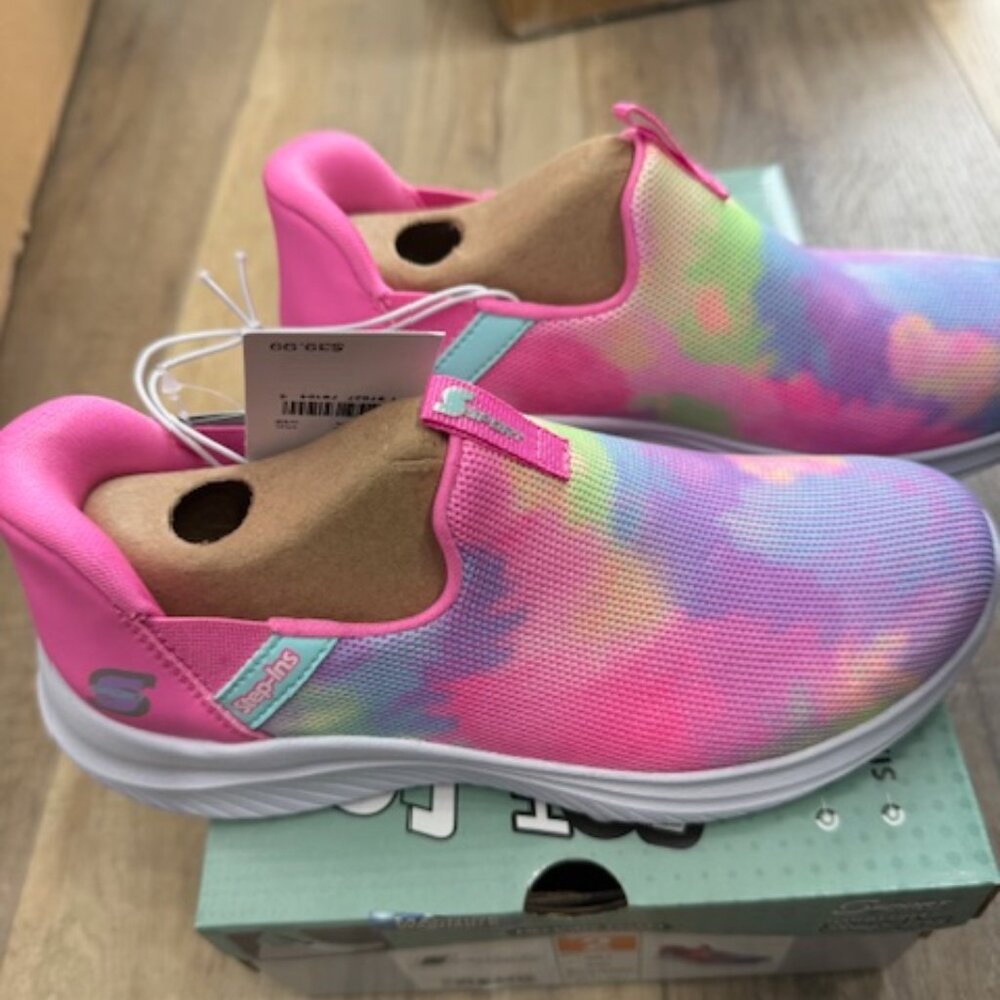 NEW Sketchers Sports Step-In Hands Free Shoes Girls Size 2